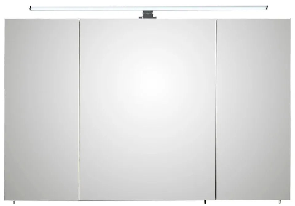 Biała wisząca szafka łazienkowa z lustrem 110x70 cm Set 360 – Pelipal