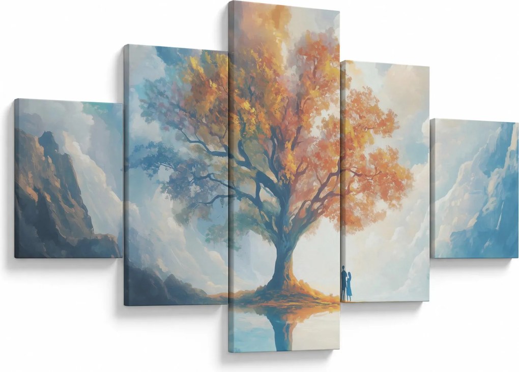 Obraz – Drzewo życia i miłości (125x70 cm)