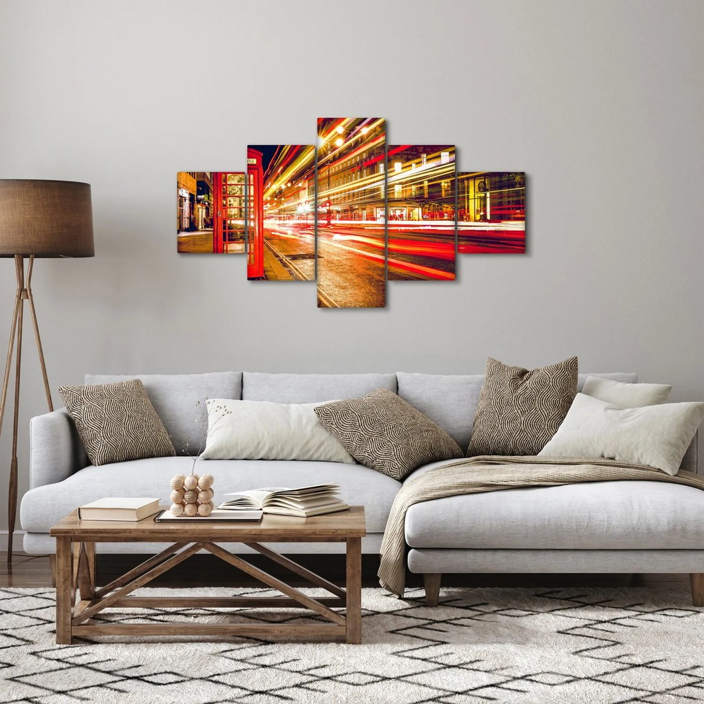 Obraz czerwonej budki telefonicznej w Londynie (125x70 cm)