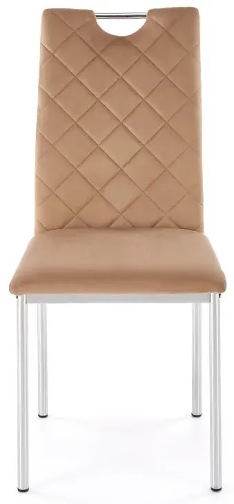 Krzesło tapicerowane K578 VELVET beżowe HALMAR