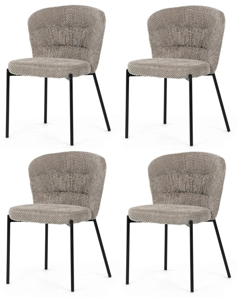 Zestaw krzeseł do jadalni Bouclé CT-W1077 LAN2, 4szt.