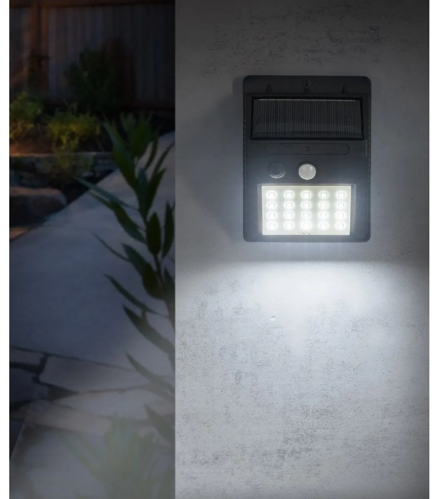 Happy Green Lampa solarna Sensor 20 LED, 4,9 x12,5  x 9,6 cm