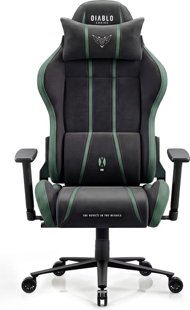 Fotel gamingowy materiałowy Diablo X-One 2.0 Normal Size, Forest Green