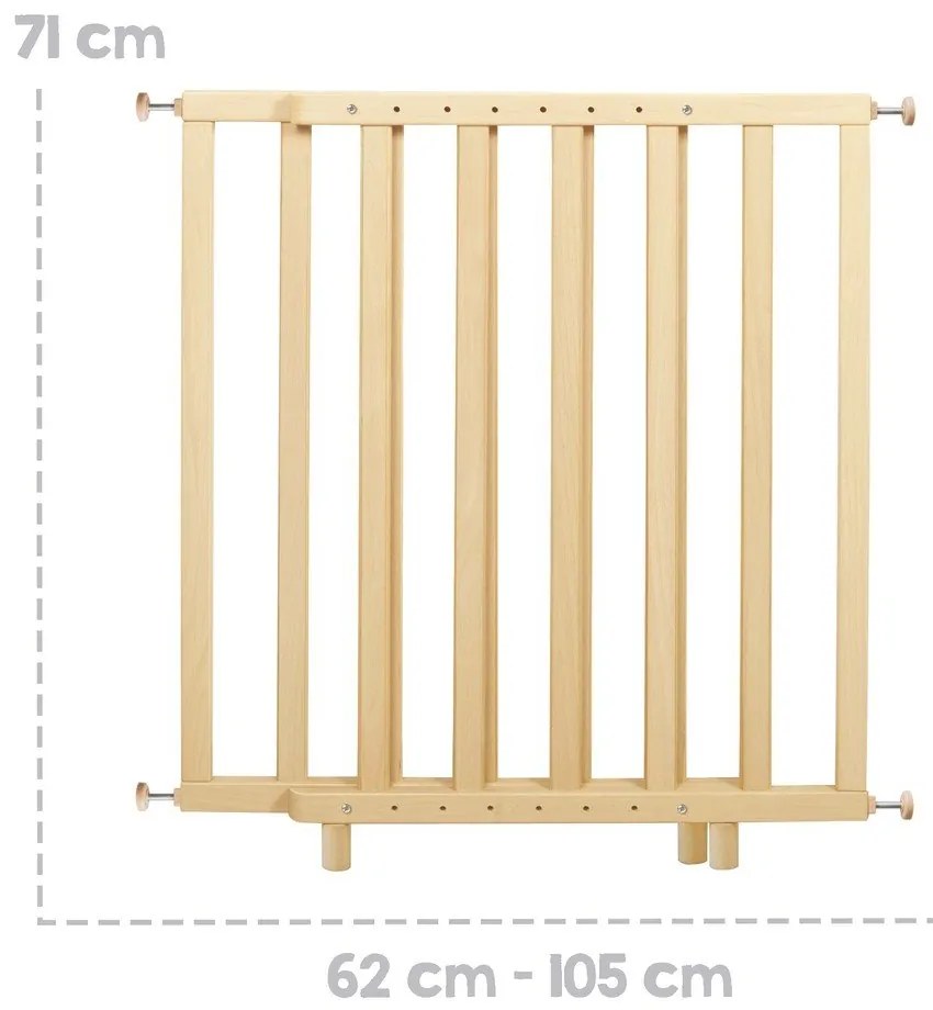 Bramka ochronna dla dzieci w naturalnym kolorze – Roba
