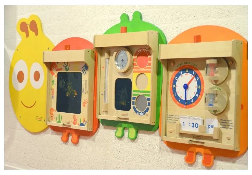 Masterkidz system do montażu 5 ściennych tablic edukacyjnych flex - gąsienica