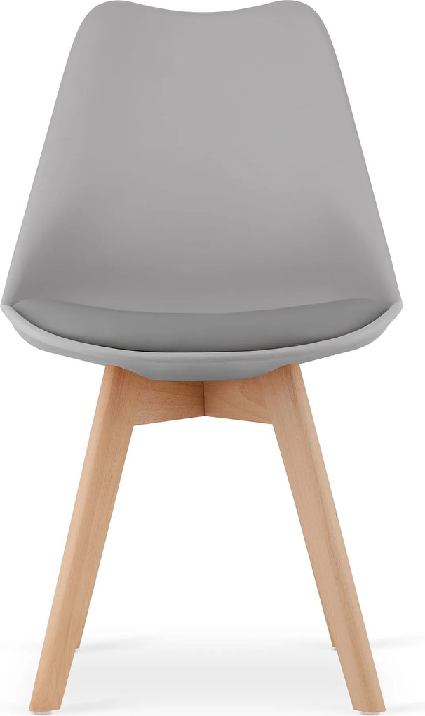 PROMOCJA Jasnoszare krzesło BALI MARK z bukowymi nogami II jakość