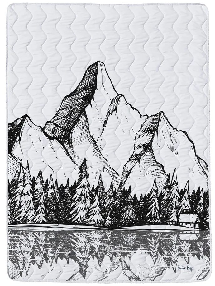 Zestaw pikowanego koca i poszewki na poduszkę z satyny bawełnianej 140x200 cm – Butter Kings