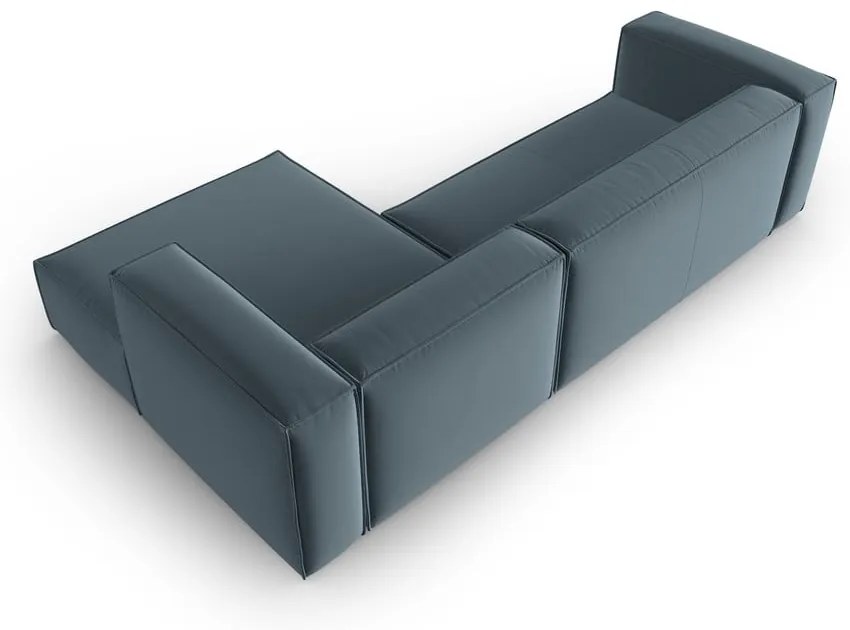 Niebieski aksamitny narożnik Mackay – Cosmopolitan Design
