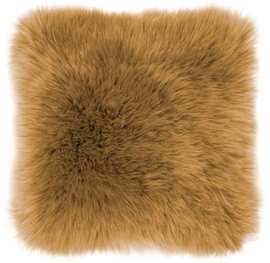 Brązowa poduszka Tiseco Home Studio Sheepskin, 45x45 cm