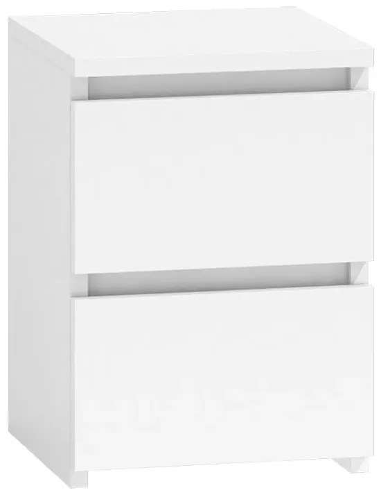 Biała szafka nocna do sypialni E1-C12