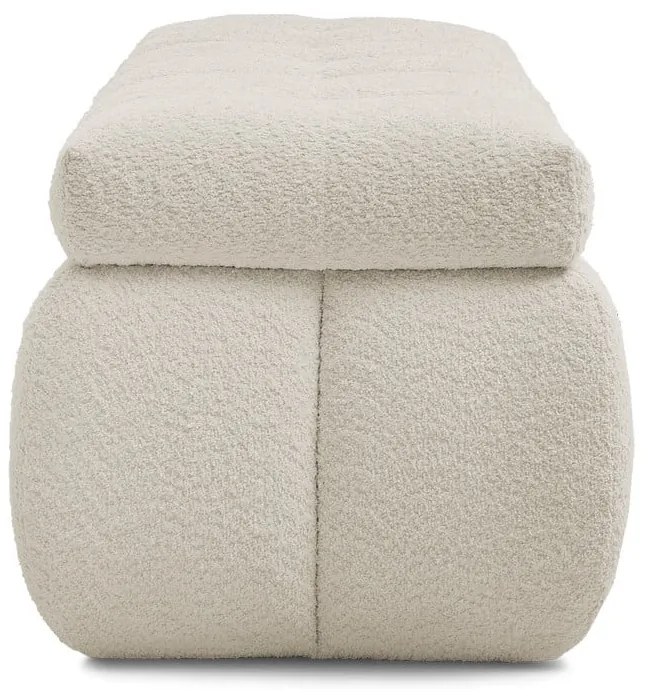 Beżowa ławka z materiału bouclé Mont Blanc – Bobochic Paris
