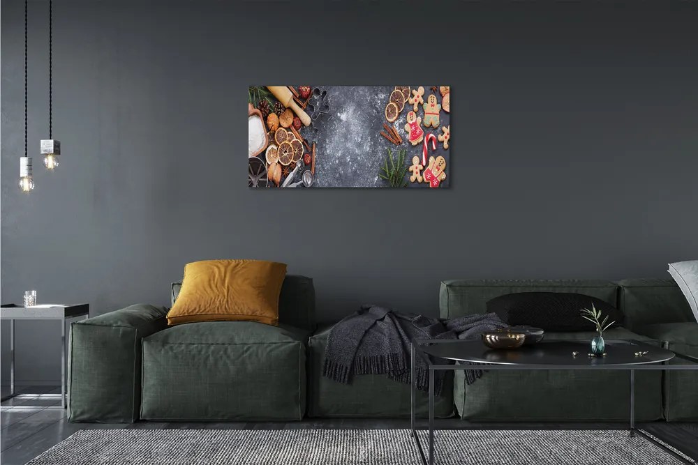 Obraz drukowany na płótnie Świąteczne Pierniki w Mące