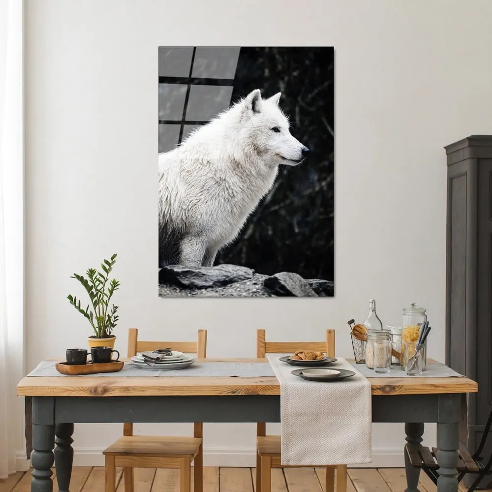 Szklany obraz 70x100 cm White Wolf – Wallity