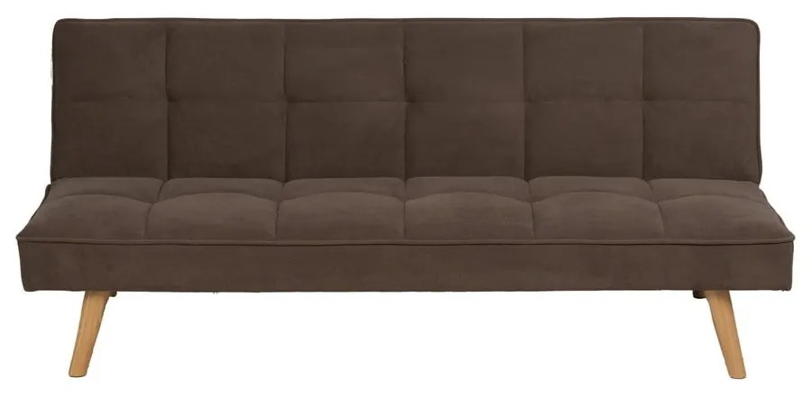 Brązowa rozkładana sofa z tkaniny szenilowej 175 cm – Ixia