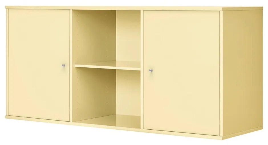 Jasnożółta niska komoda wisząca 133x61 cm Mistral – Hammel Furniture