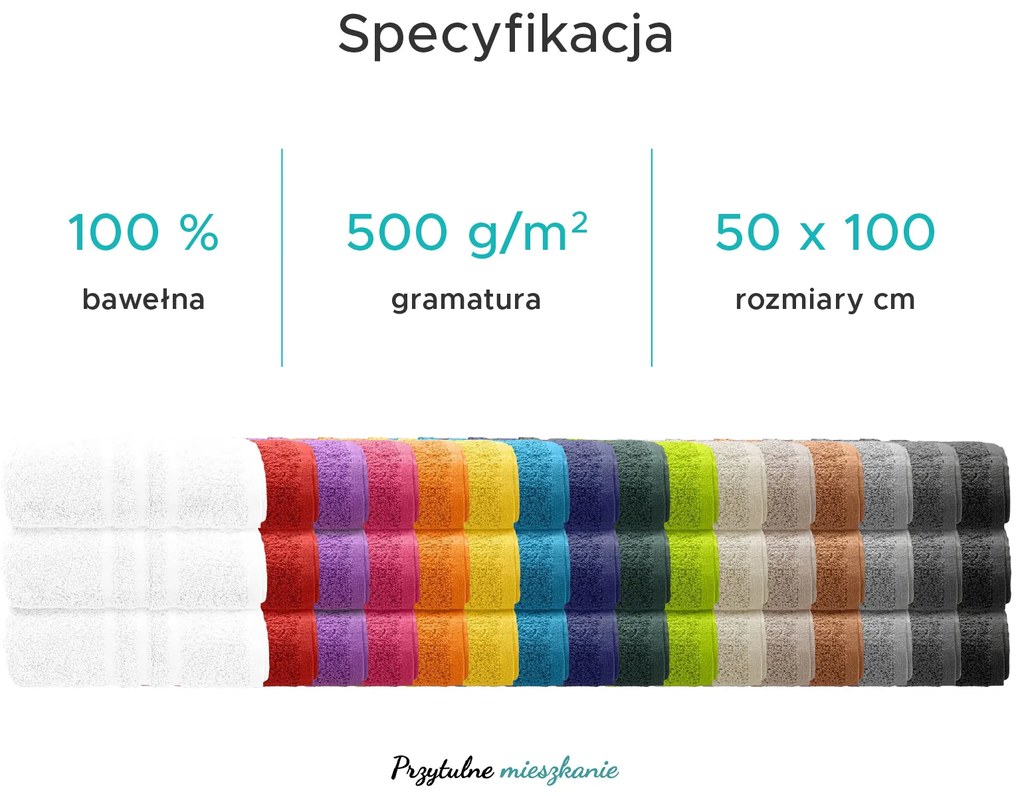 Ręcznik Comfort 50 x 100 cm fioletowy, 100% bawełna