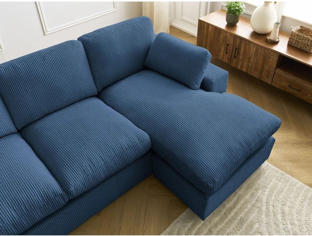 Niebieski sztruksowy narożnik Belair – Bobochic Paris