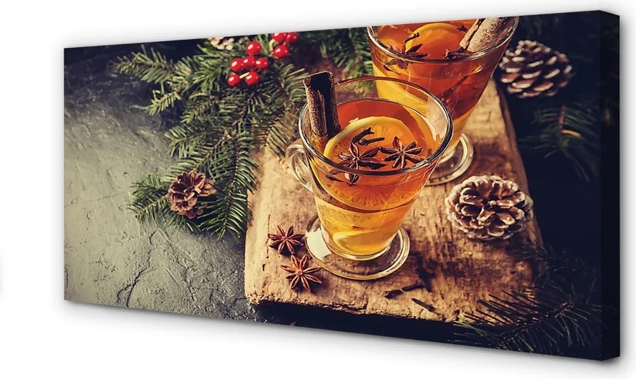 Obraz na płótnie Herbata z Goździkami i Pomarańczą