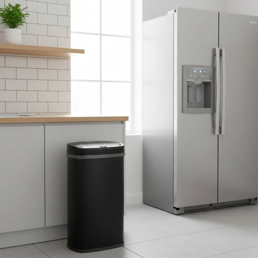 Sensorowy kosz na śmieci DEUS, 58 litrów, czarny Jurhan