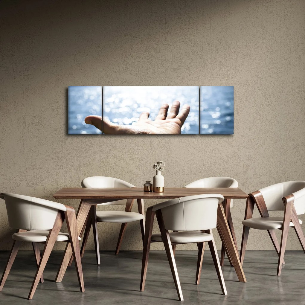 Obraz otwartej dłoni (170x50 cm)