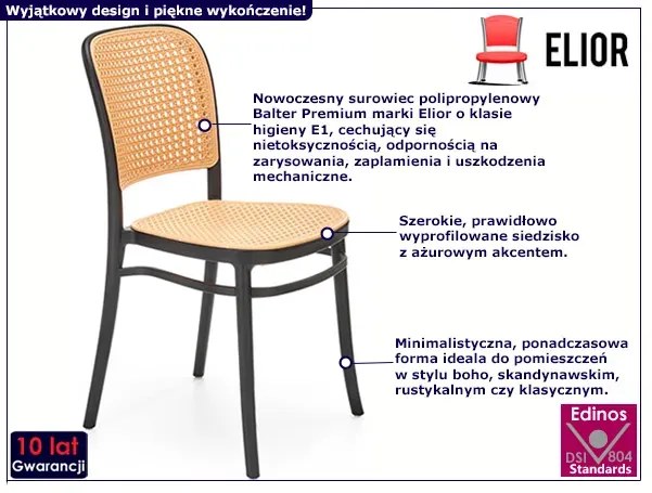 Ażurowe krzesło w stylu boho - Pini
