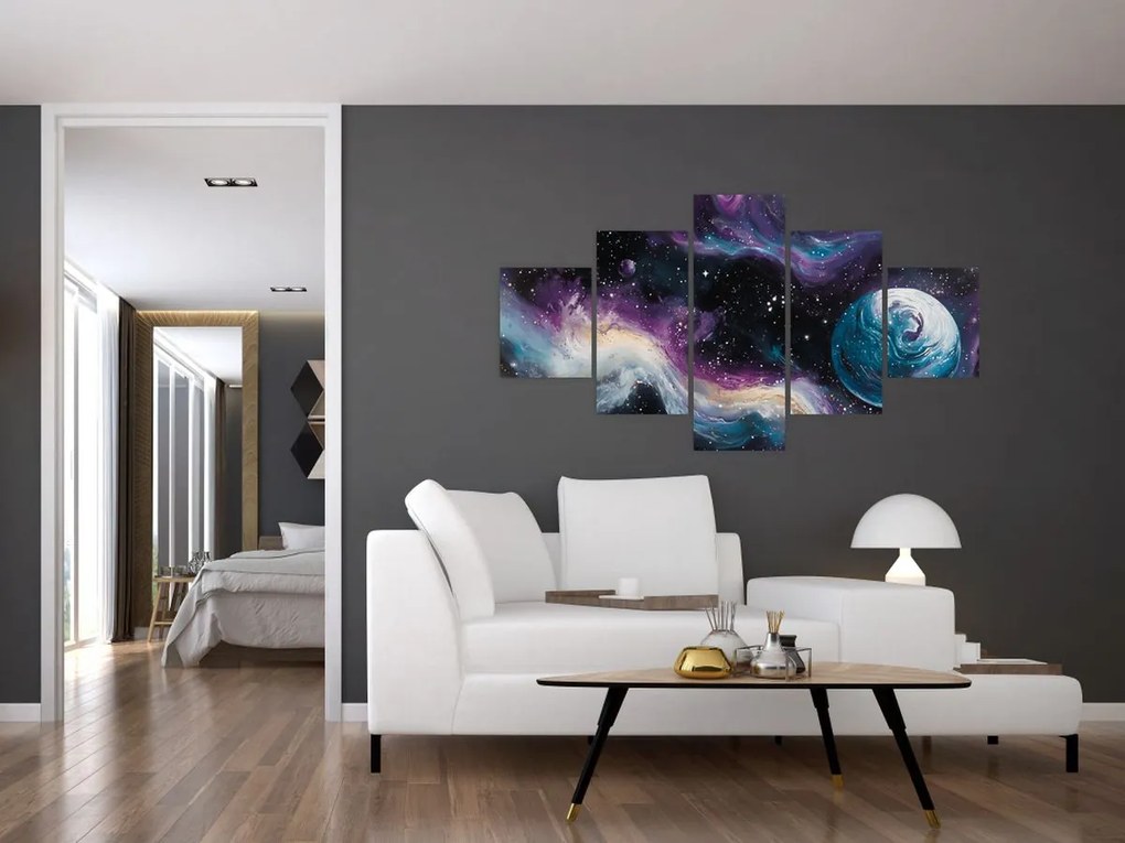 Obraz - Malowany wszechświat (125x70 cm)