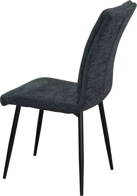 Wygodne tapicerowane sztruksowe krzesło z oparciem i metalowymi nogami