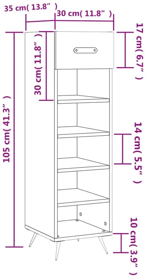 Nowoczesna biała szafka na buty W3-Z36
