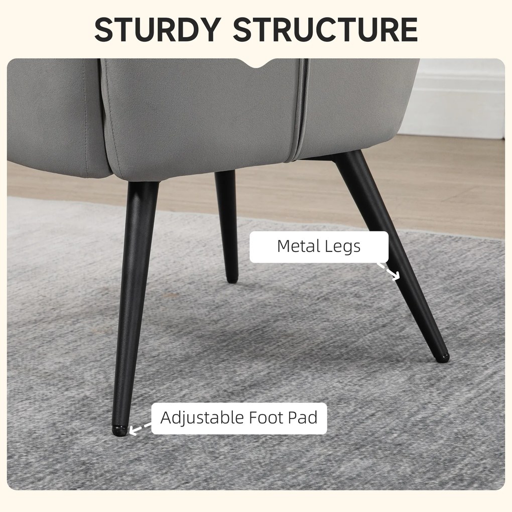 HOMCOM Fotel relaksacyjny z podnóżkiem