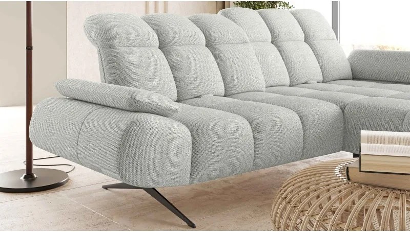 Elegancki narożnik MORENO S z funkcją w tkaninie ARAGON 80 WERSAL