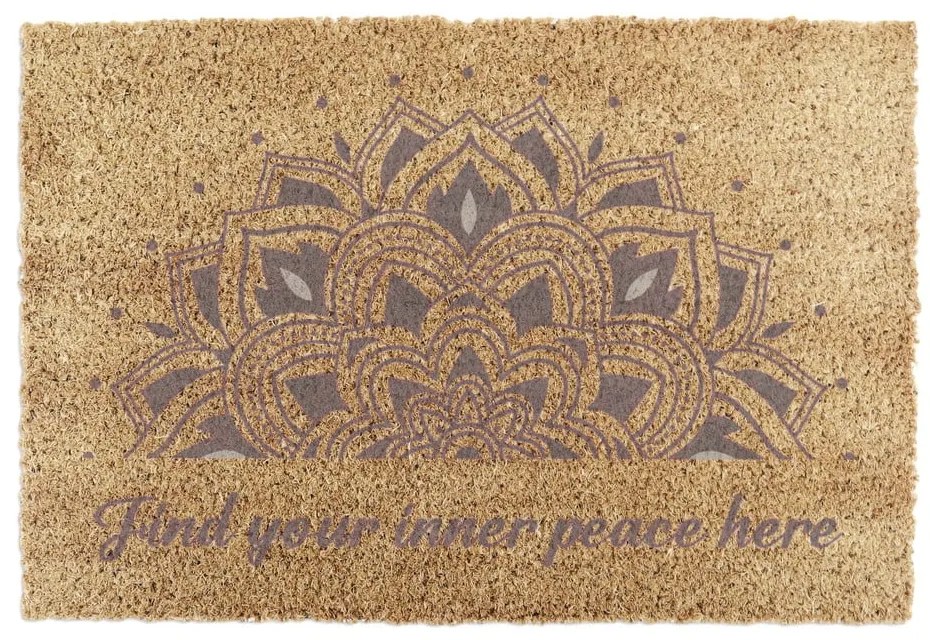 Wycieraczka z włókna kokosowego 60x90 cm Find Your Inner Peace – Artsy Doormats