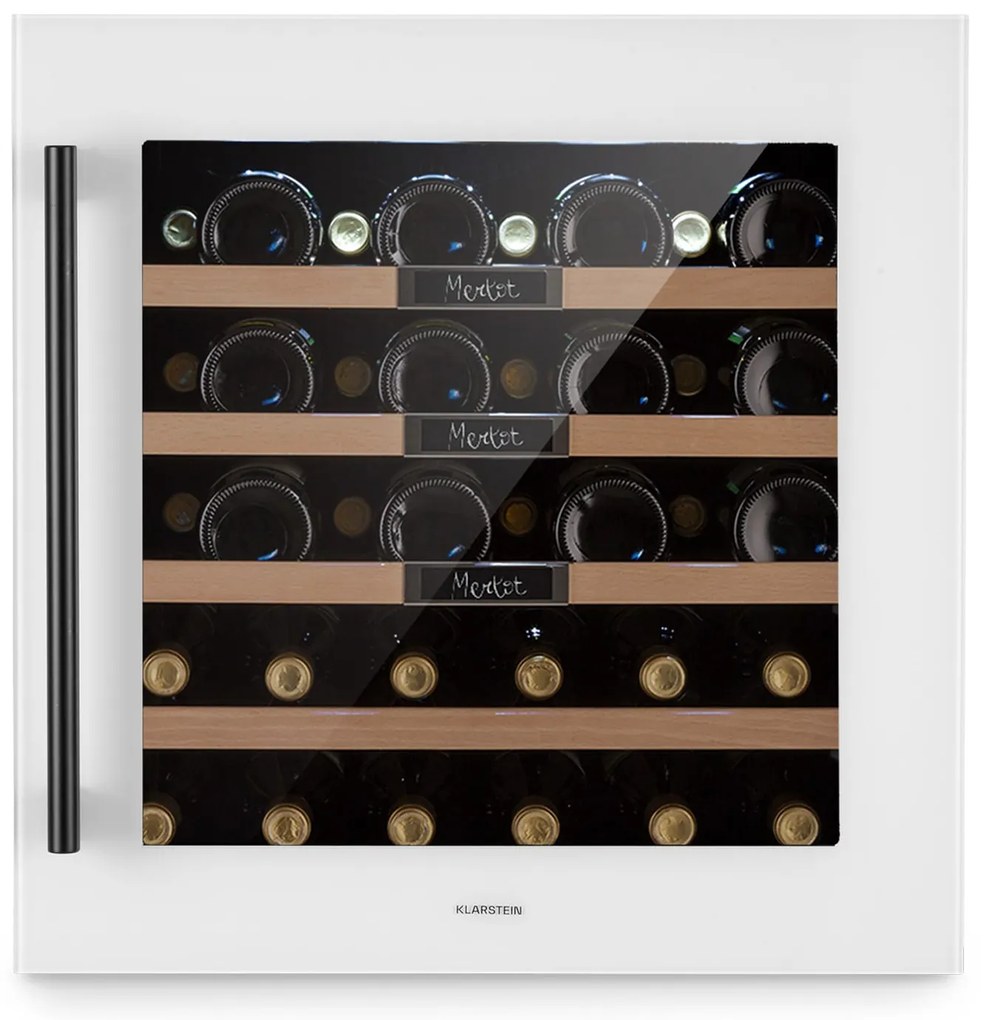 Klarstein Vinsider 55cm 36 Butelek Winiarka do Zabudowy Biały
