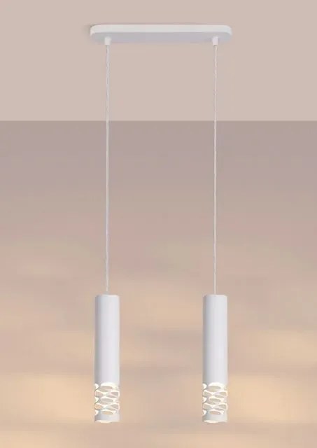 Podwójna biała lampa wisząca - K604-Lanow