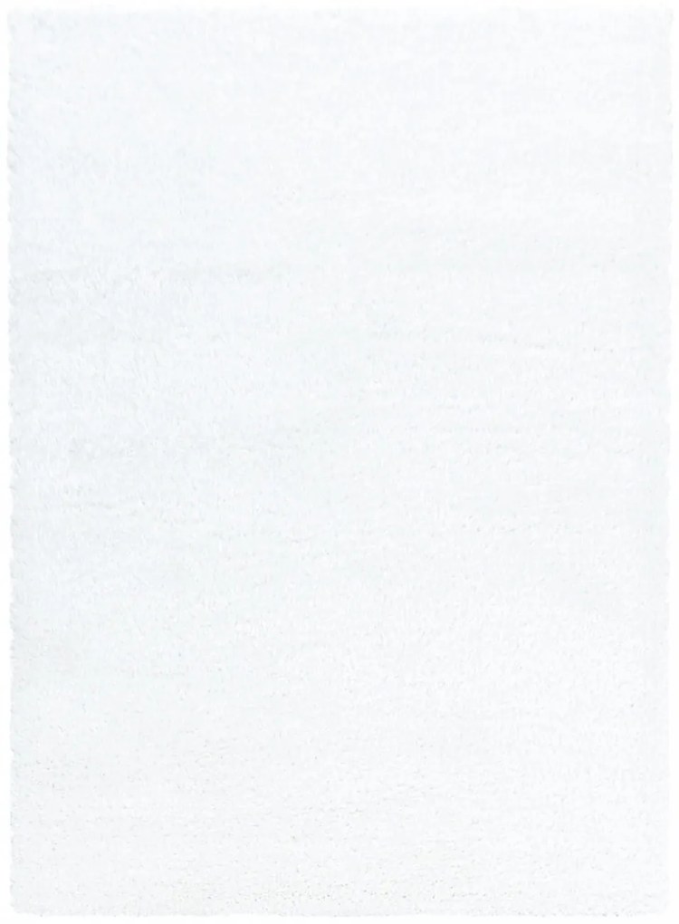 Dywan shaggy poliestrowy Brilliant Biały 140 cm x 200 cm