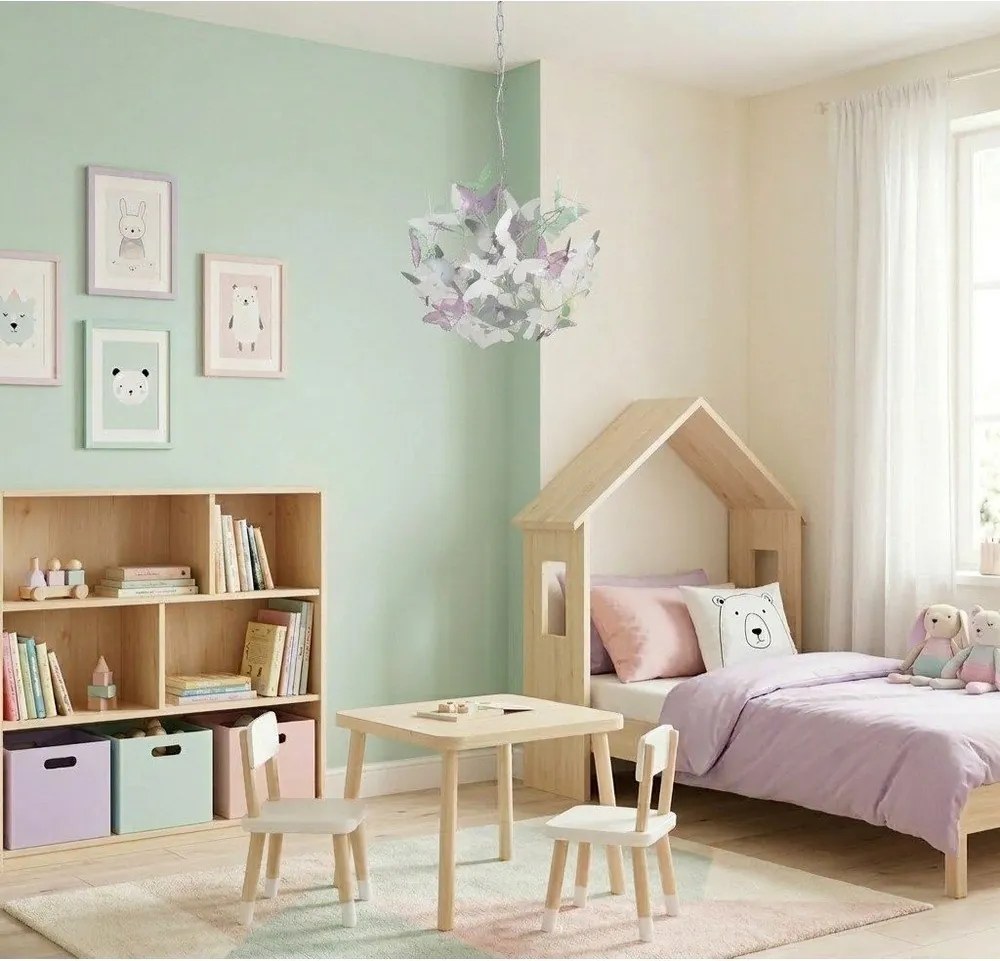 Żyrandol dziecięcy z plastikowym kloszem ø 50 cm Butterfly – Reality