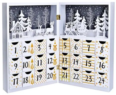 Solight LED kalendarz adwentowy Książka, 8x LED, 40 x 30 cm, 2x AAA