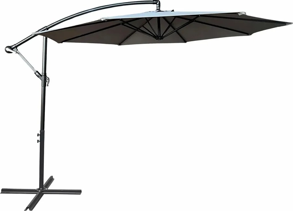 Szary okrągły parasol na taras F3-W16