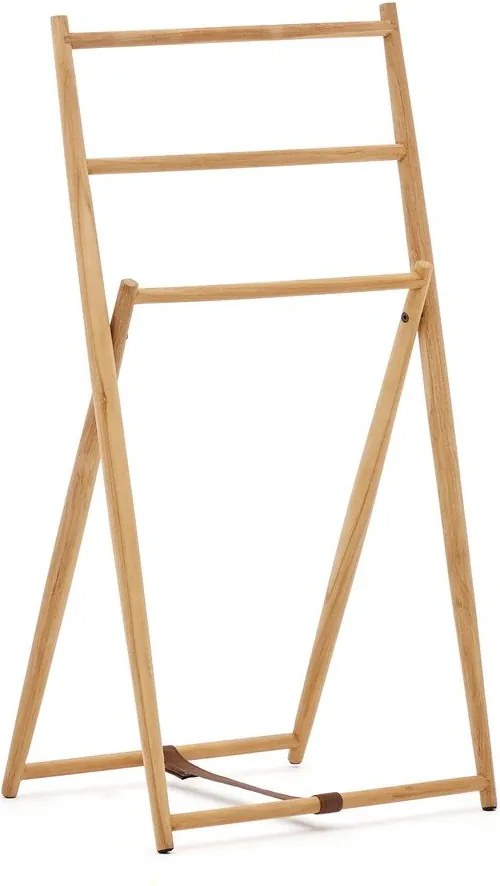 Wieszak na ubrania z litego drewna tekowego w naturalnym kolorze Roxana – Kave Home