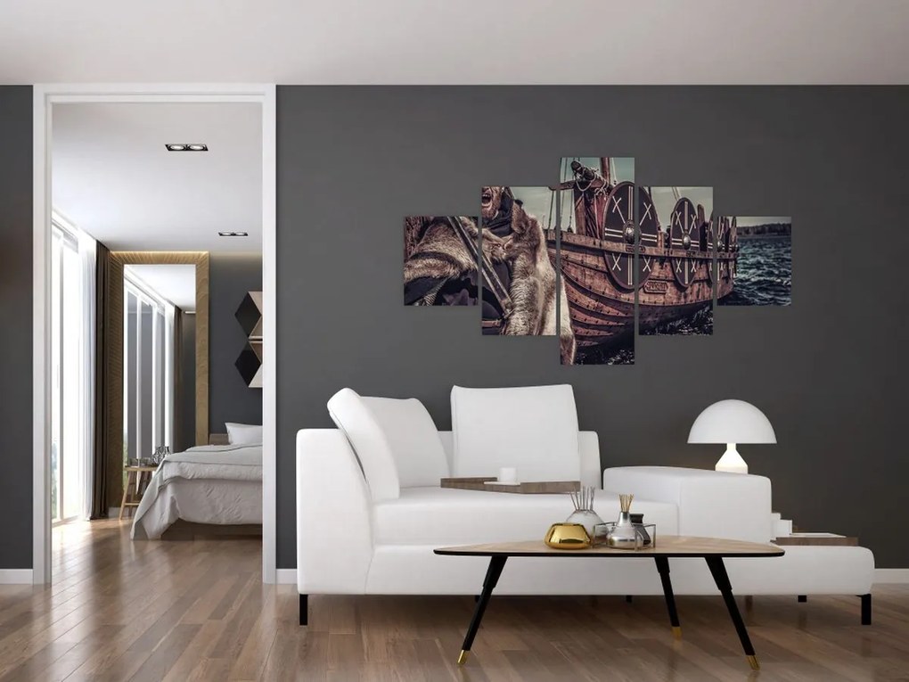 Obraz - Wojownik wikingów (125x70 cm)