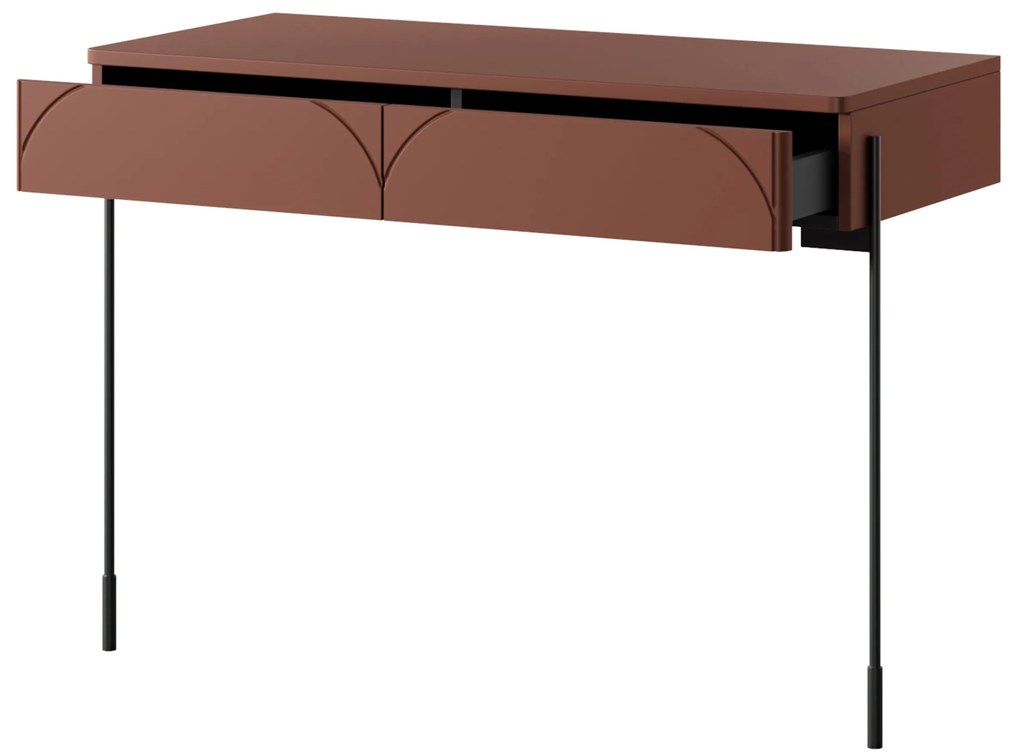 Toaletka Sonatia 100 cm z dwoma szufladami - burgund