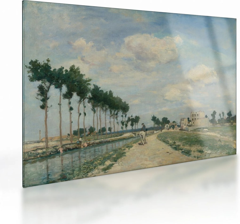 Obraz na szkle - Johan Barthold Jongkind, The Towpath, reprodukcje (70x50 cm)