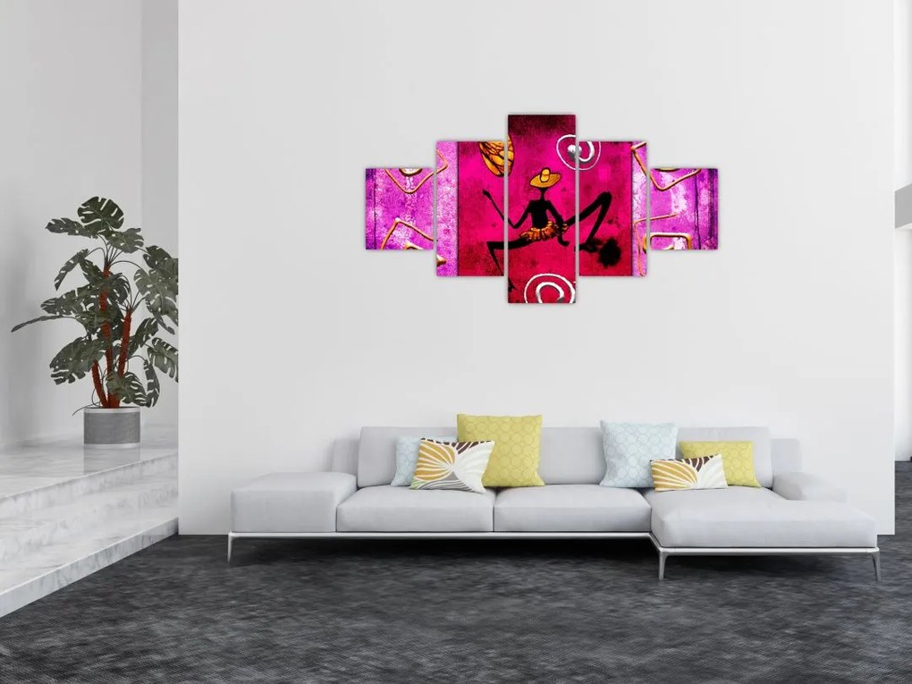 Obraz historycznego muralu (125x70 cm)