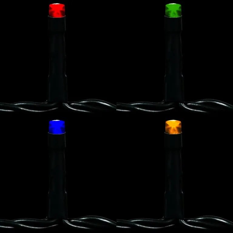 Świąteczne oświetlenie 10 m, 100 LED, kolorowe, przewód ziel