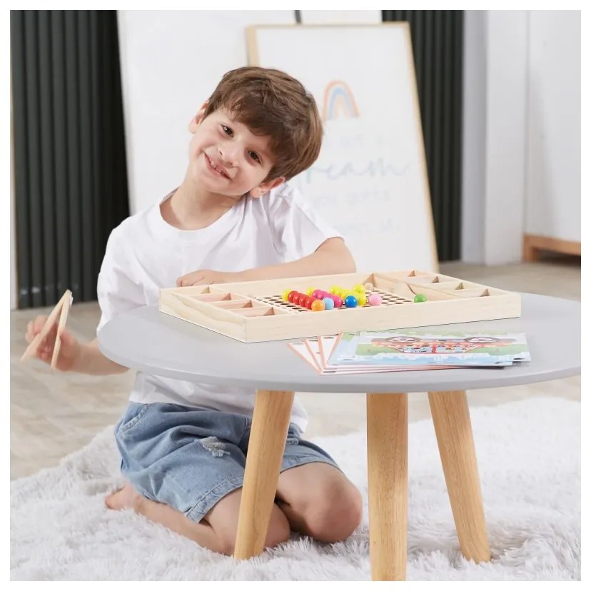 Viga drewniana gra kulki złap i dopasuj układanka montessori