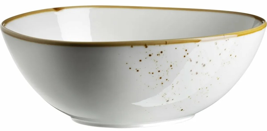 Mäser Owalna miska Pintar White brązowe kropki 22x 19 cm, L