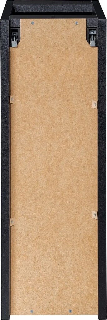Wąska szafka łazienkowa podblatowa Nova 20 cm, czarny mat