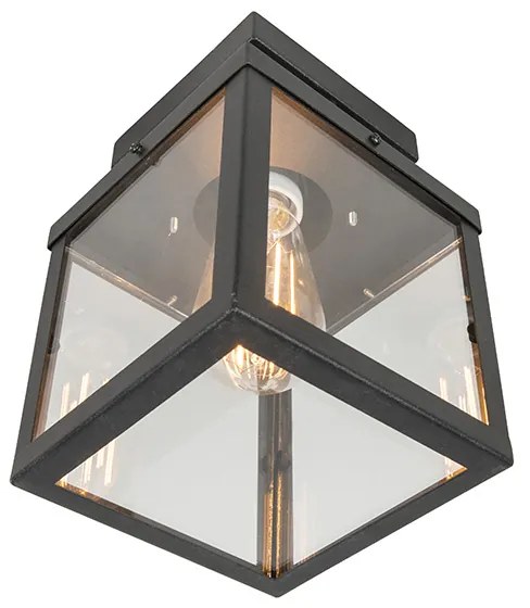 Zewnetrzna Industrialna lampa sufitowa zewnętrzna czarna 1-światłowa - Rotterdam Nowoczesny Oswietlenie zewnetrzne