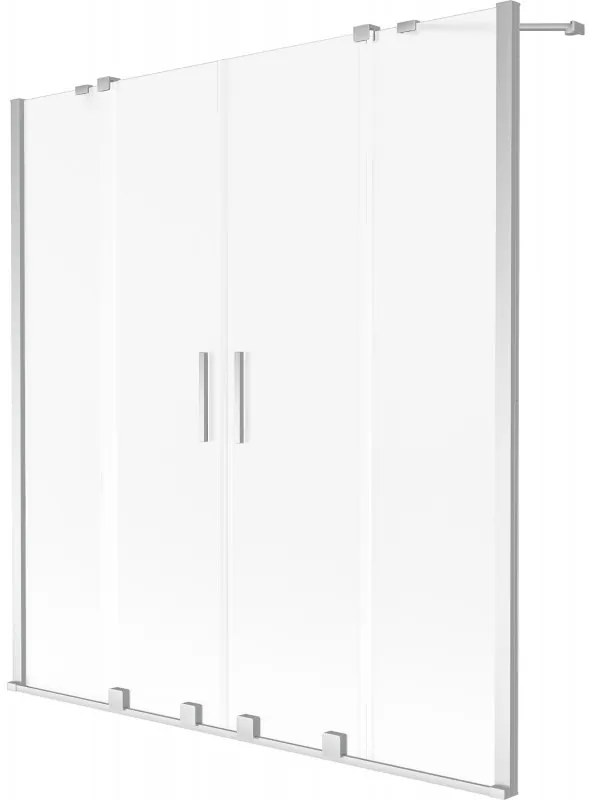 Mexen Velar Duo parawan nawannowy 2-skrzydłowy rozsuwany 140 x 150 cm, szron, chrom - 896-140-000-32-01