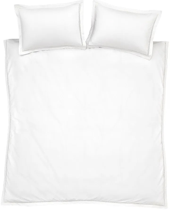 Biała bawełniana pościel jednoosobowa 135x200 cm Oxford Lace Trim – Bianca