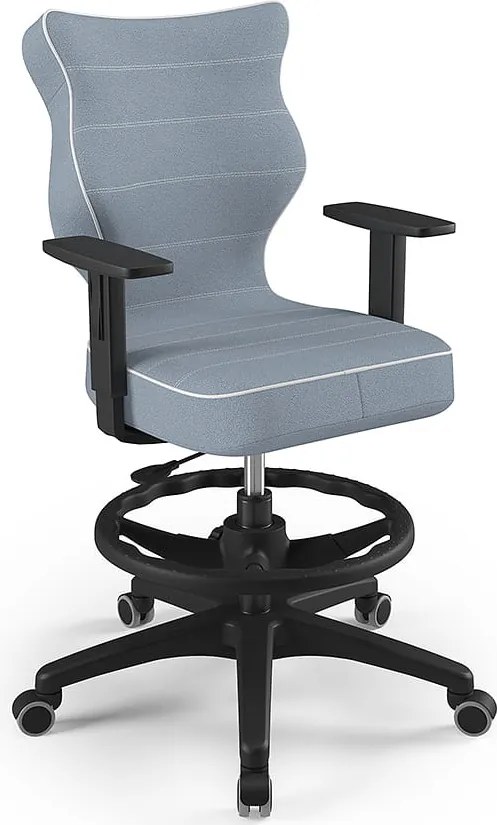 Obrotowe krzesło do biurka Duo Black rozmiar 6 (159-188 cm) z podnóżkiem